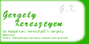 gergely keresztyen business card